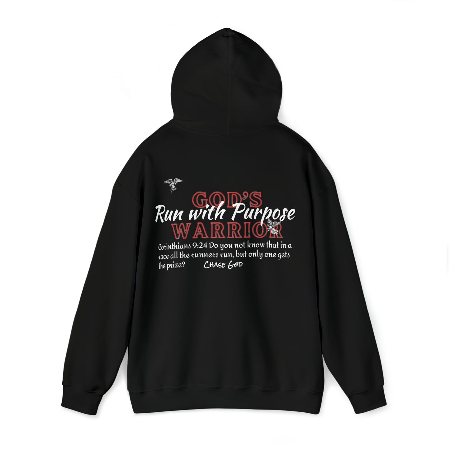 "RUN WITH PURPOSE" black hoodie